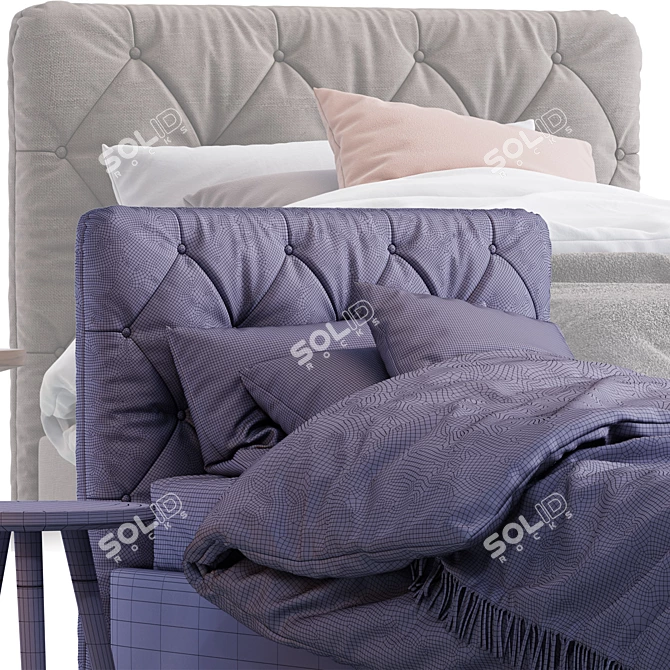 Skye Single Bed: Sleek and Compact Sleep Solution 3D model image 3