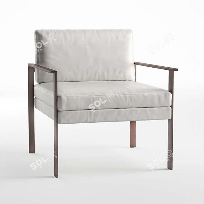 LYN Armchair: Elegant Design, Exceptional Comfort 3D model image 1