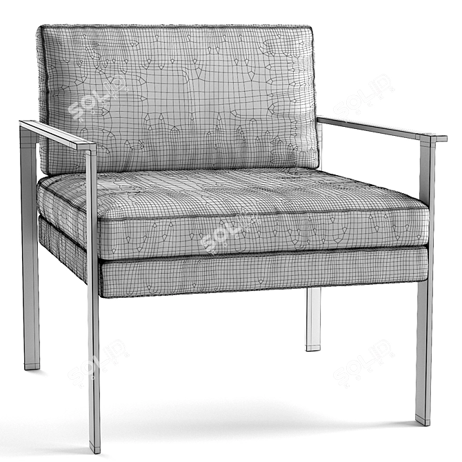 LYN Armchair: Elegant Design, Exceptional Comfort 3D model image 3