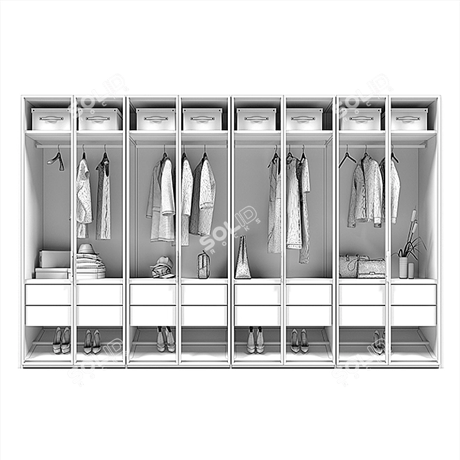 Boffi Antibes - Stylish Wardrobe System 3D model image 3