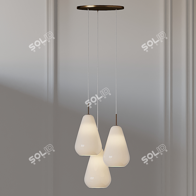 Opal Pendant Light: Timeless Elegance 3D model image 2