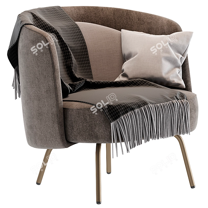 Sleek and Stylish Ditre Italia Lucia Armchair 3D model image 1