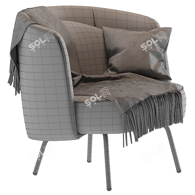 Sleek and Stylish Ditre Italia Lucia Armchair 3D model image 3