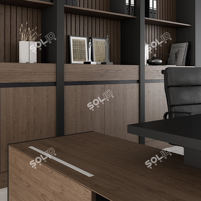 Executive Office Furniture Set 3D model image 2