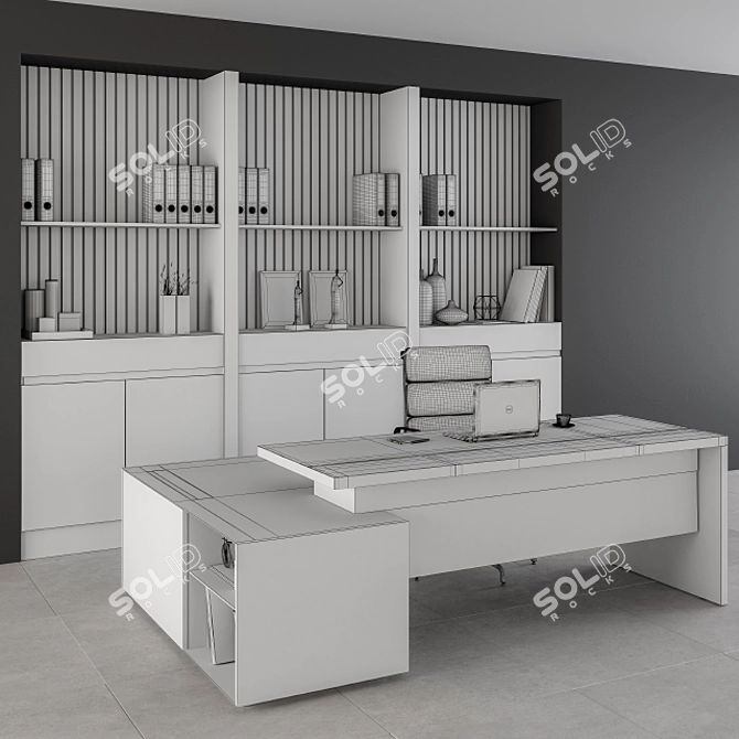 Executive Office Furniture Set 3D model image 3