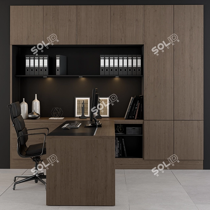 Workplace Oasis: Complete Office Furniture Set 3D model image 2