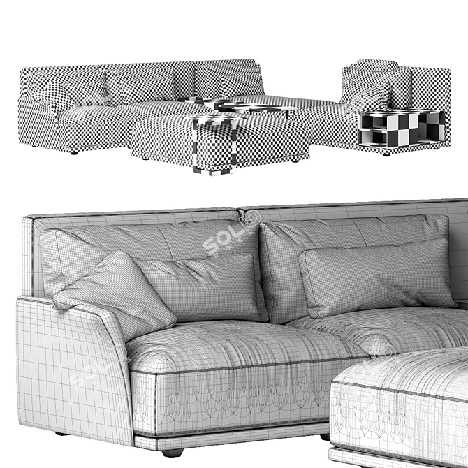 Elegant Isola Sofa by Nicoline 3D model image 3