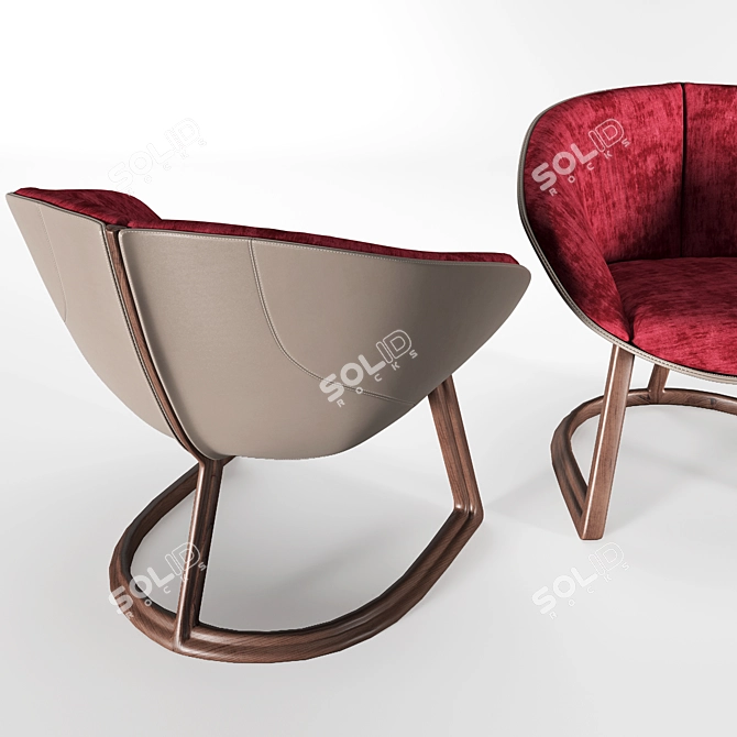 Sleek Visionnaire Camden Armchair 3D model image 2