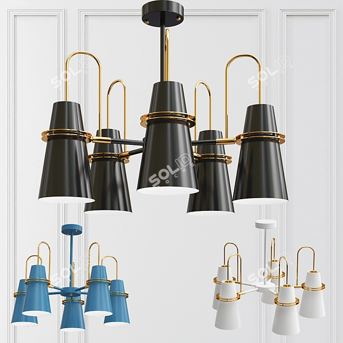 Modern Elegance: Postmodern Chandelier 3D model image 1