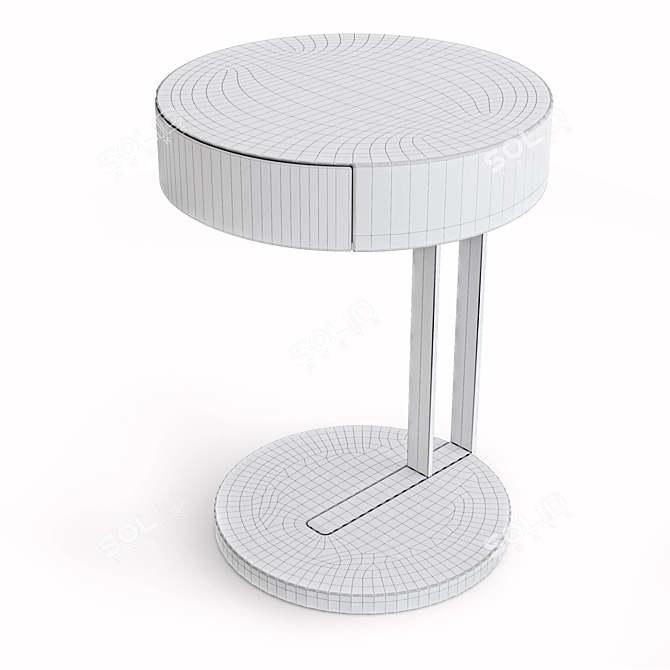 Retro Chic Ralf Bedside Table 3D model image 2