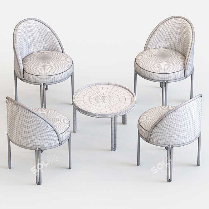 Italian Style: Clan Milano Pipe 2 & Chair 3D model image 3