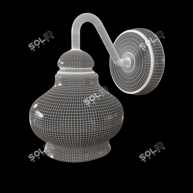 Cloche Glass Sconce: Elegant Illumination 3D model image 3