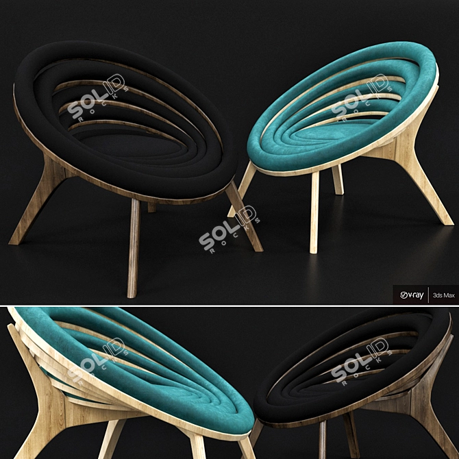 Innovative Chair: Modern Design & Premium Materials 3D model image 2