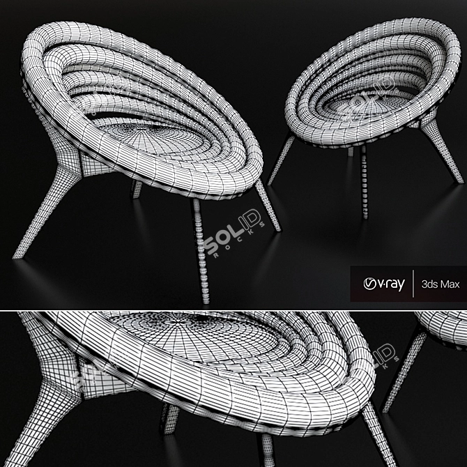 Innovative Chair: Modern Design & Premium Materials 3D model image 3