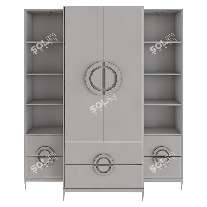 Elegant Wardrobe: Stylish and Functional 3D model image 4