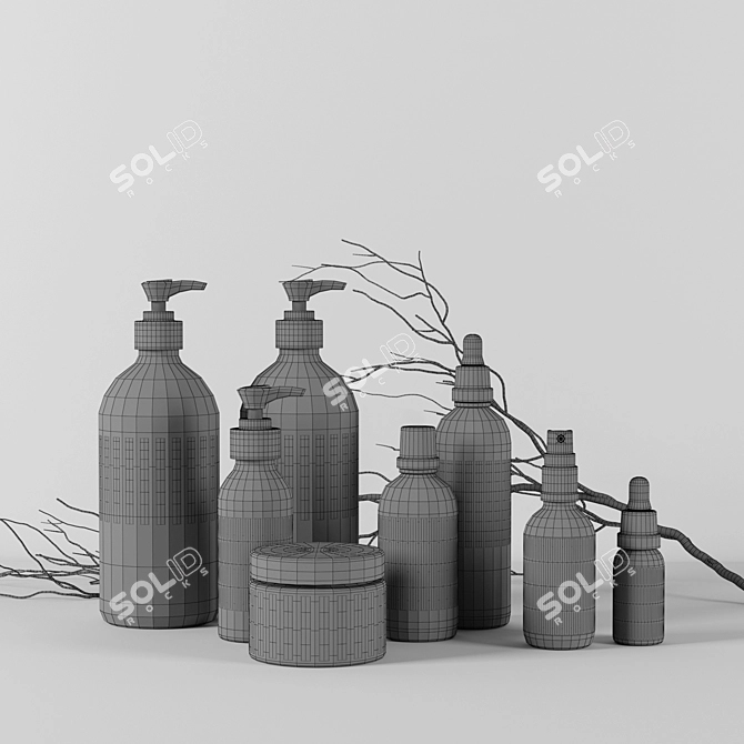 Modern Bathroom Set: Slick Design 3D model image 6