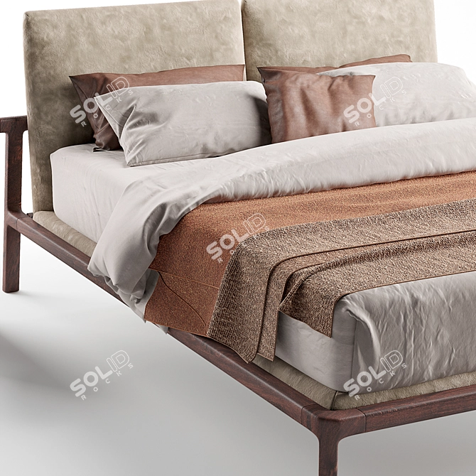 Fushimi Pianca Bed: Sleek and Elegant Design 3D model image 5