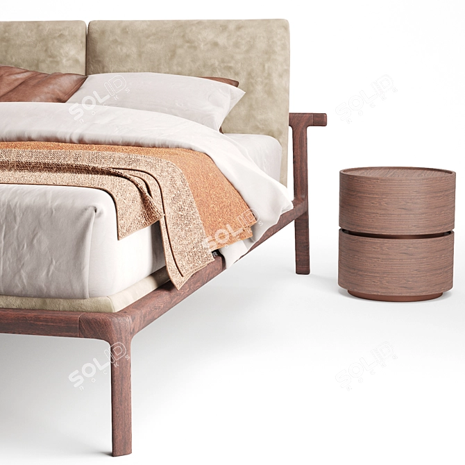 Fushimi Pianca Bed: Sleek and Elegant Design 3D model image 7