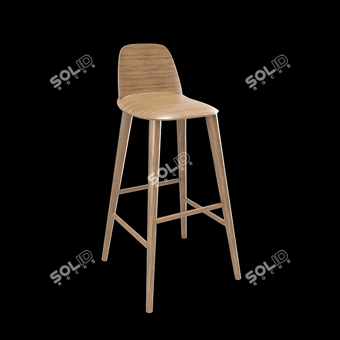 Sleek Bar Chair for Corona Render 3D model image 1