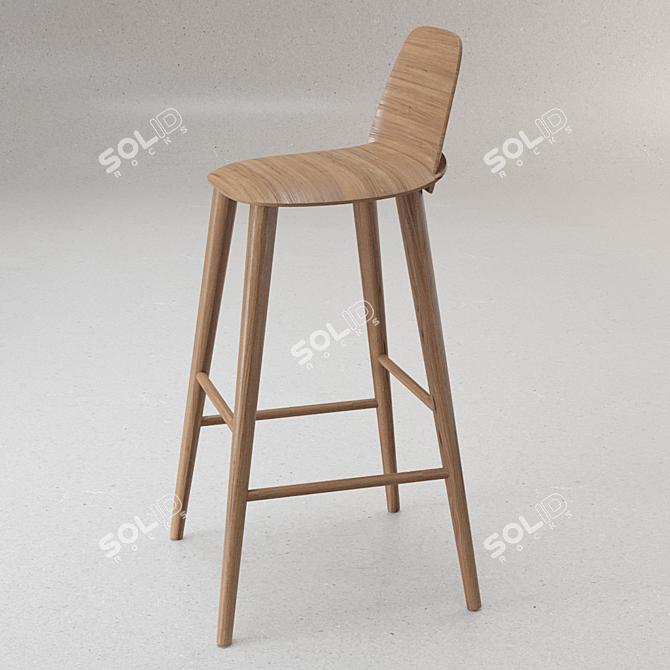 Sleek Bar Chair for Corona Render 3D model image 3