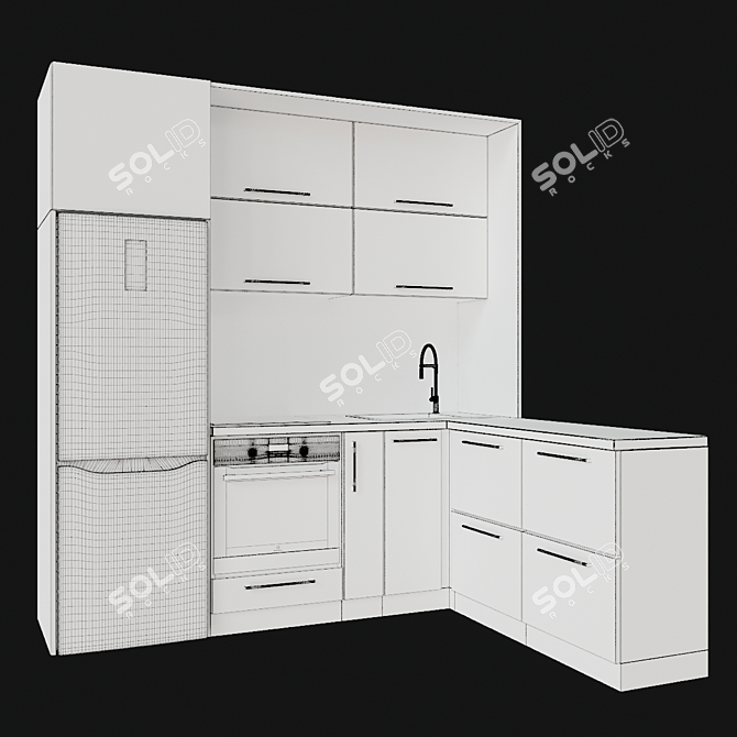 Modern Refrigerator with Advanced Features 3D model image 2