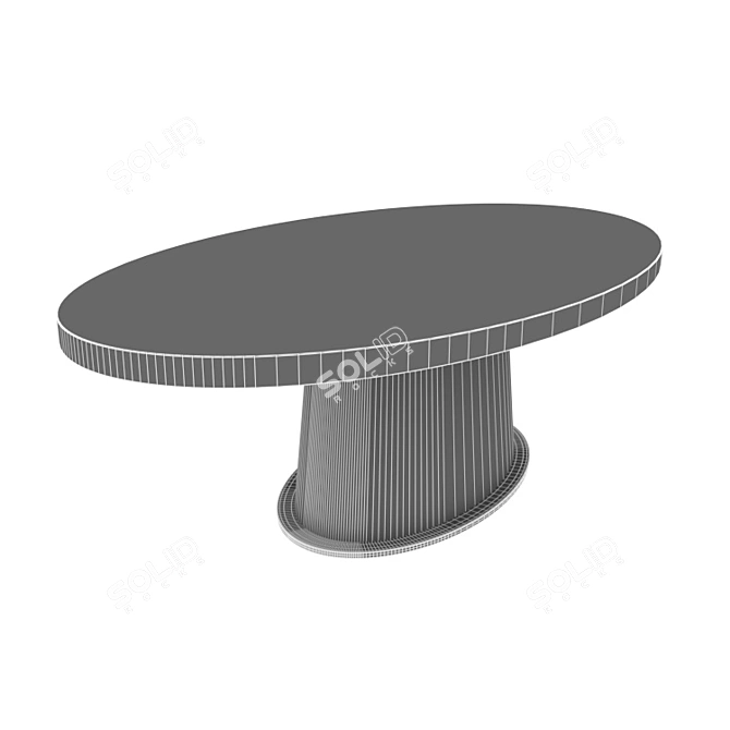Elegant Kops Oval Table 3D model image 3