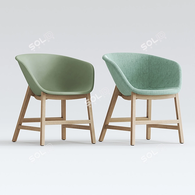 Norr Lounge Chair: Modern Design, Maximum Comfort 3D model image 1