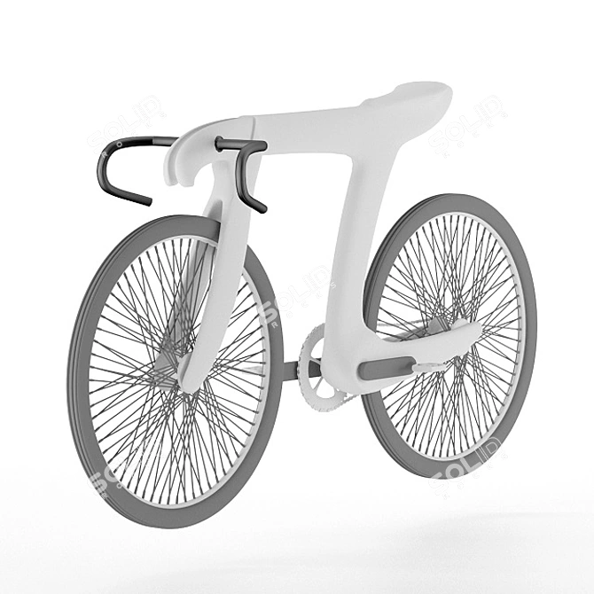 Pi-shaped Bicycle 3D model image 1