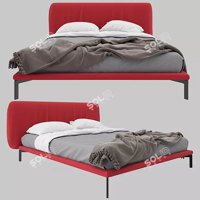 Contemporary Moon Bed 3D model image 1