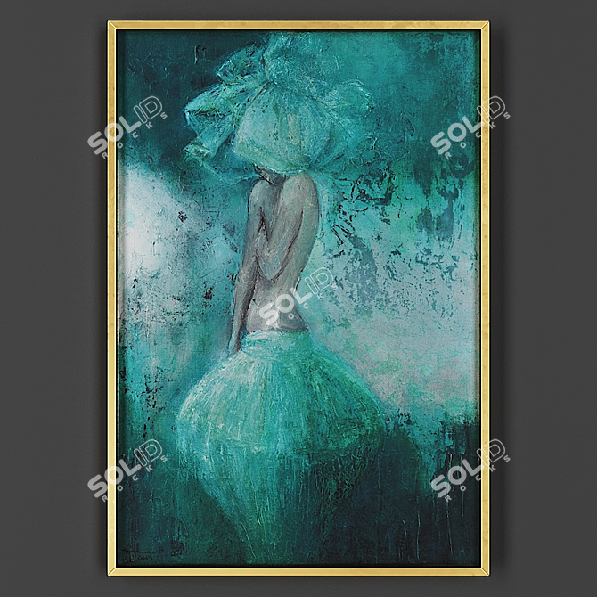 Elegant Picture Frame: 00024-53 3D model image 1