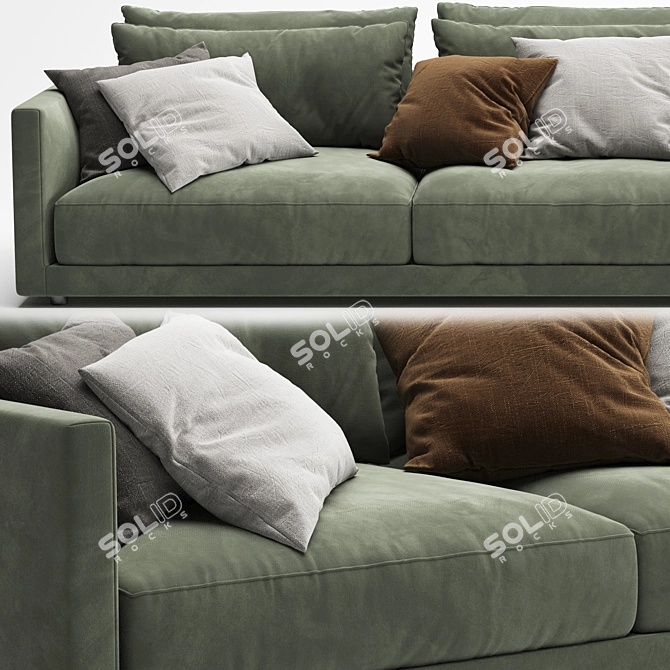 Elegant Poliform Bristol Sofa 3D model image 2