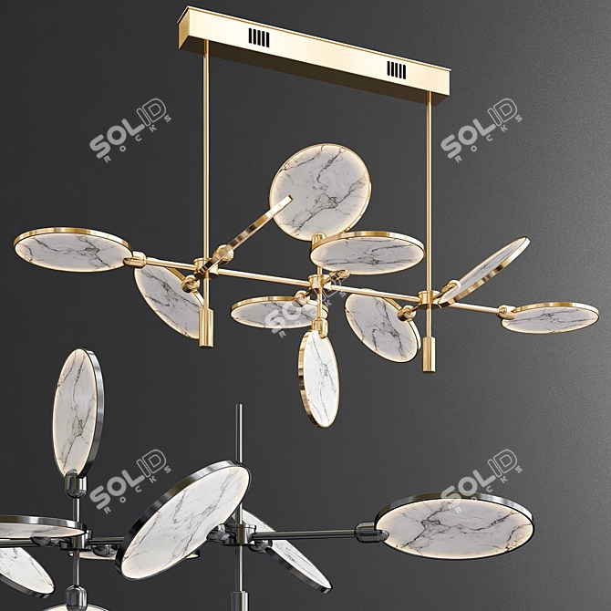 Cosmic Glow Pendant Light 3D model image 1