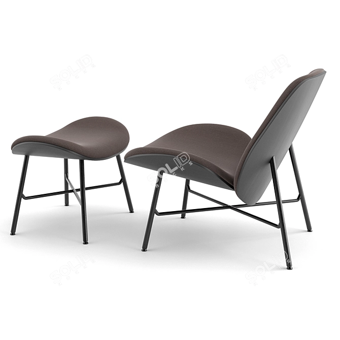 LX690: Luxe Comfort Chair Set 3D model image 2