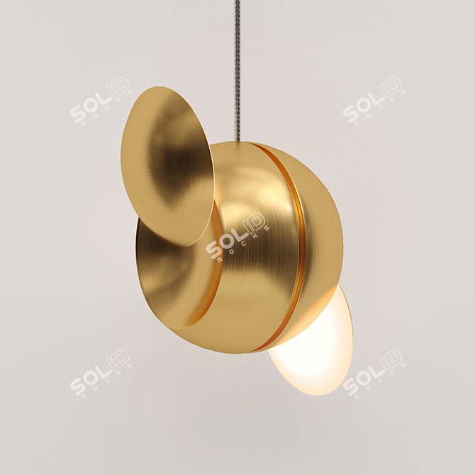 Title: Golden Pendant FISS Lampatron 3D model image 1