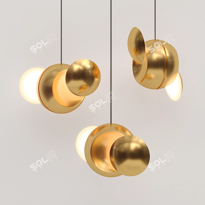 Title: Golden Pendant FISS Lampatron 3D model image 2