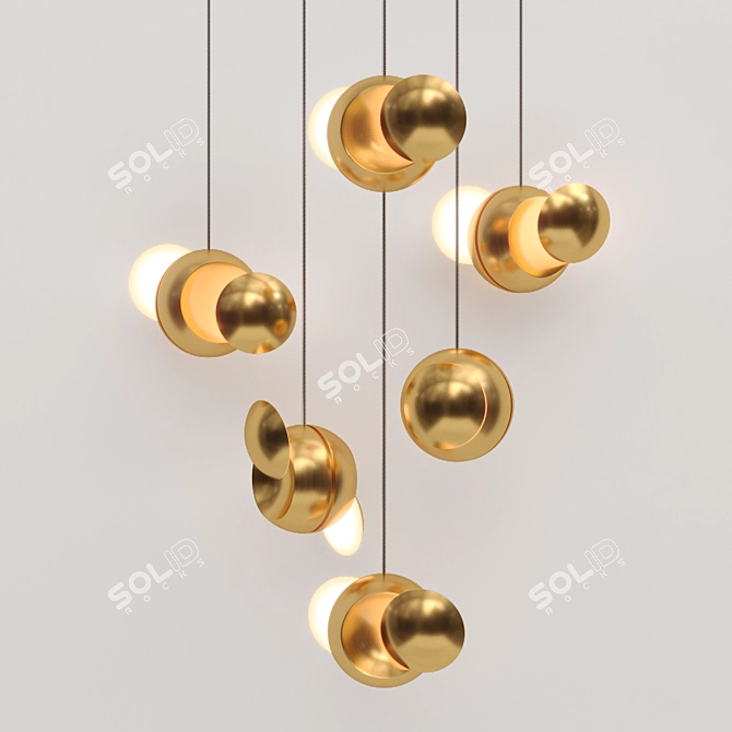 Title: Golden Pendant FISS Lampatron 3D model image 3