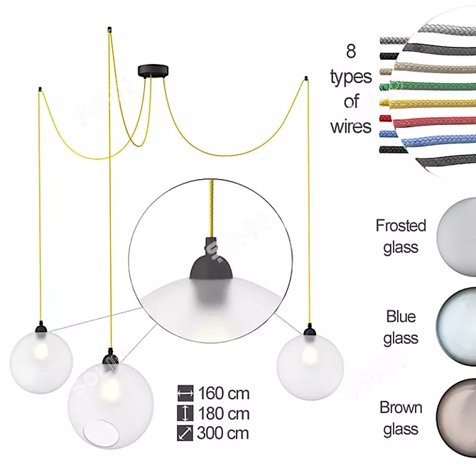 Modern Crystal Chandelier 3D model image 1