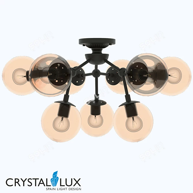Crystal Lux Medea PL9 Pendant - Spanish Loft Style 3D model image 1