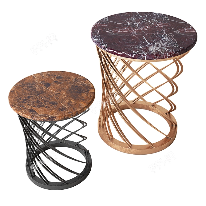 Spectrum Round Coffee Tables (Set of 2) 3D model image 1