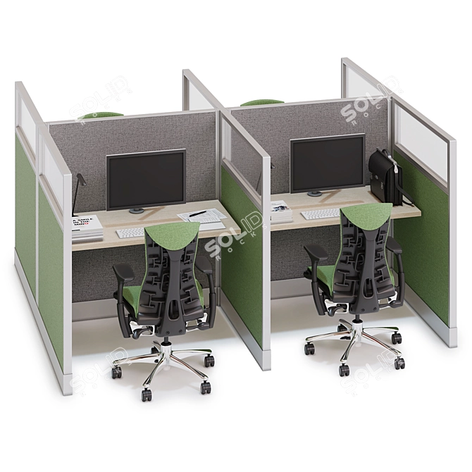 Herman Miller Action Office v3 3D model image 1