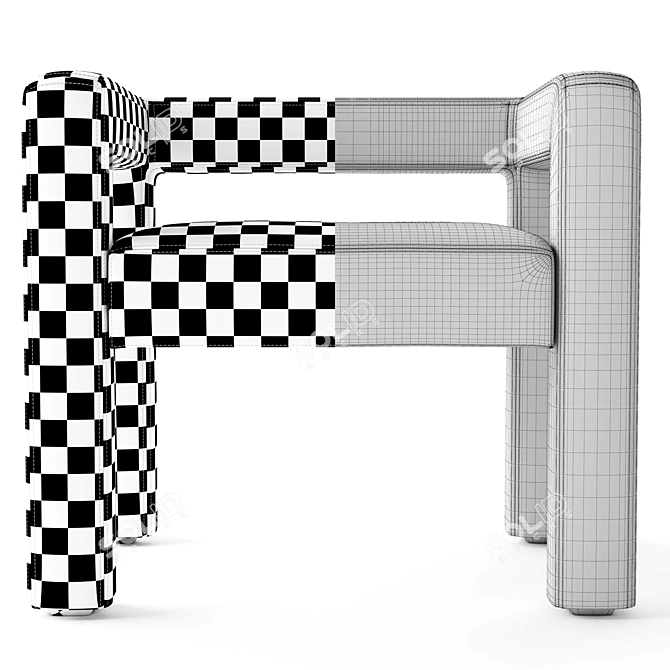 Elegant Toptun Armchair by Faina 3D model image 3