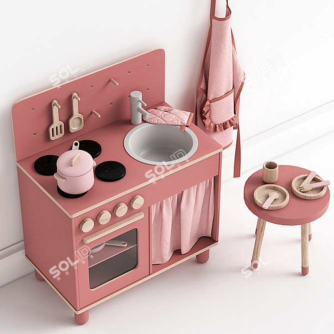 Flexa Play Kitchen: Imaginative Fun for Kids! 3D model image 2