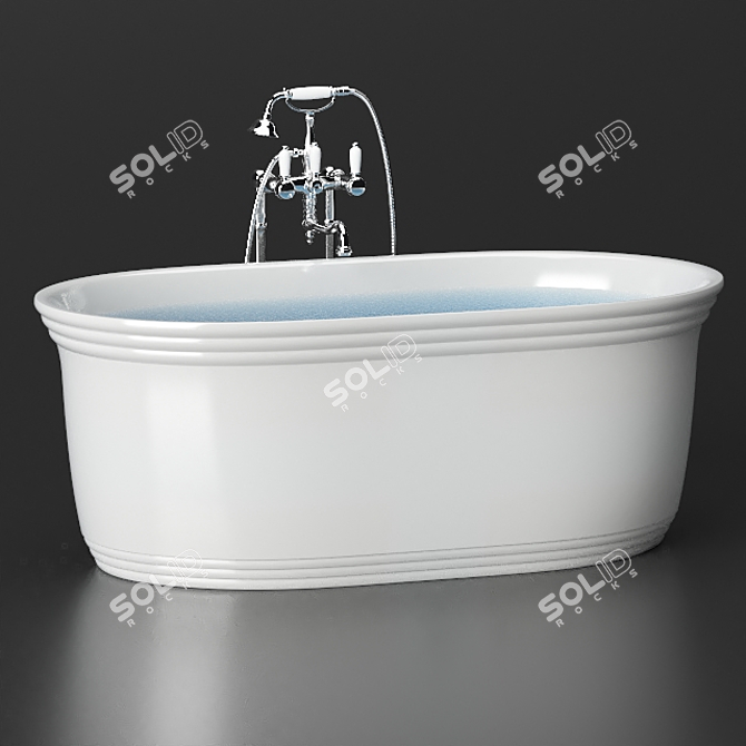 Luxury Poolspa Bath Set 3D model image 2