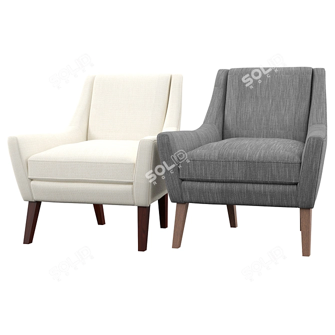 Elegant Terrell Armchair: Contemporary Comfort 3D model image 1