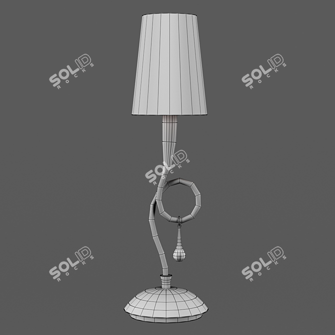 Mantra PAOLA Table Lamp: Elegant Silver Desk Lighting 3D model image 2