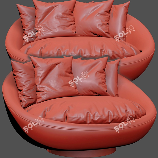 Cozy Retreat: Lacoon Lounge Chairs 3D model image 3