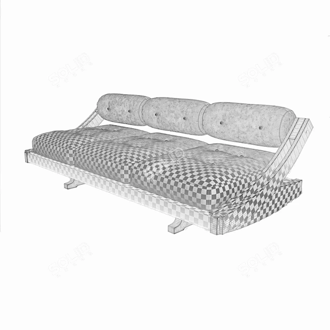 Italian Design Gianni Songia Daybed 3D model image 3