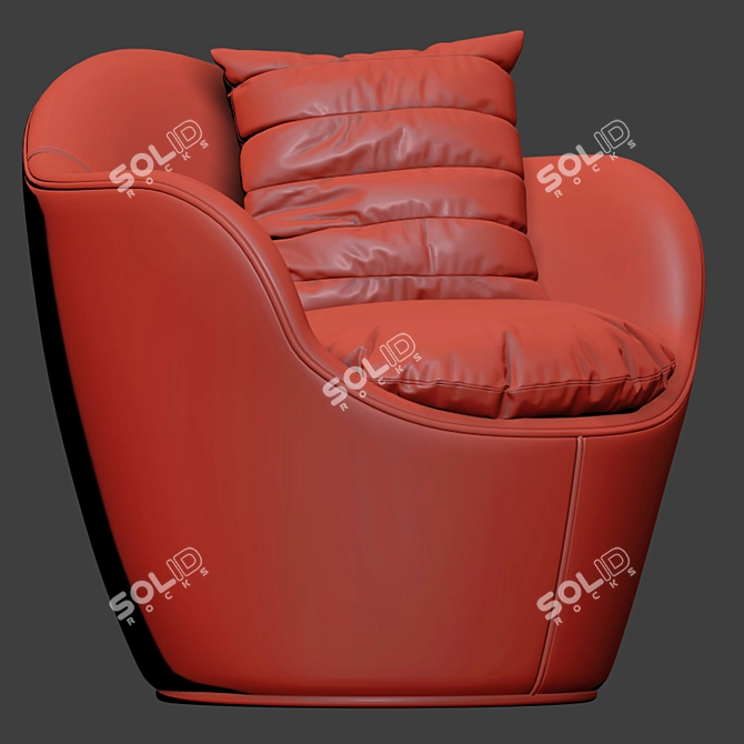 Elegant Swivel Chair 3D model image 2