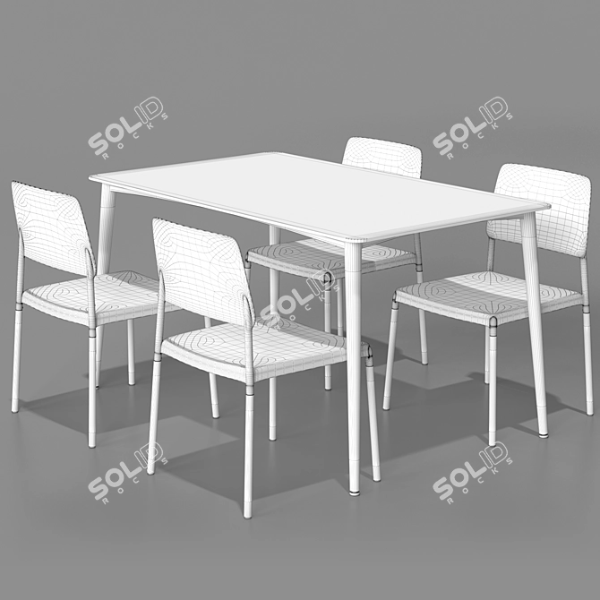 Modern BC-8086 Chairs and Tables 3D model image 2