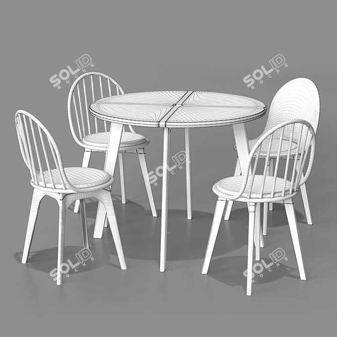 Modern Dining Set BC-8328B 3D model image 2